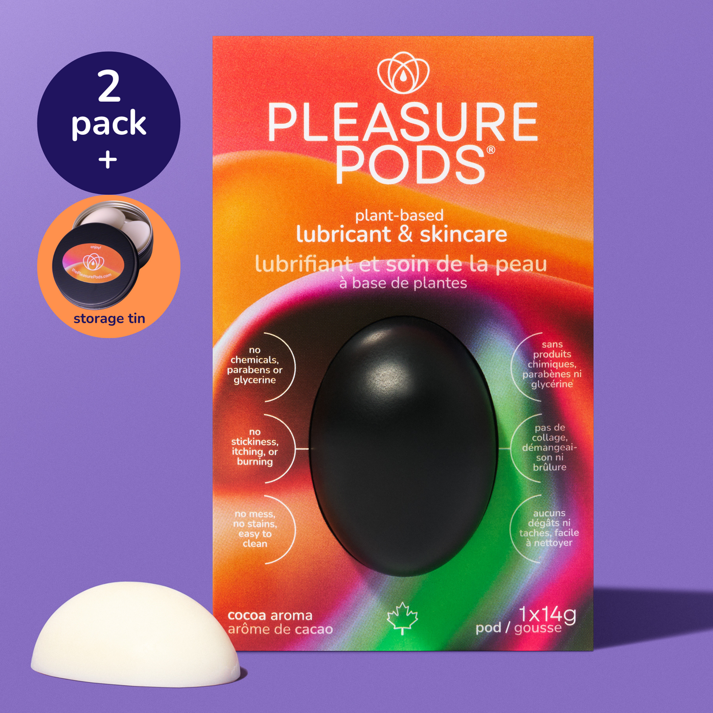 Image of a pleasure pod (lubricant) in color black.