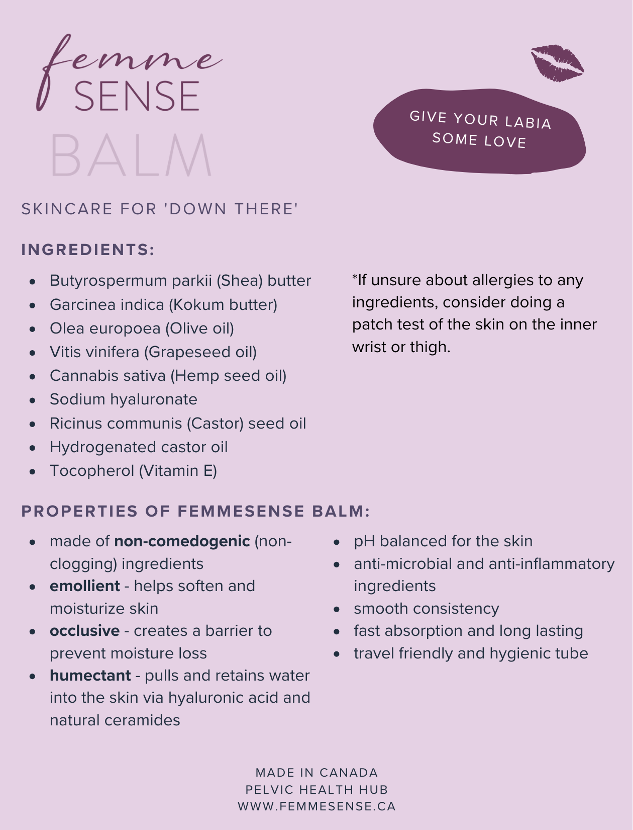 FemmeSense Balm