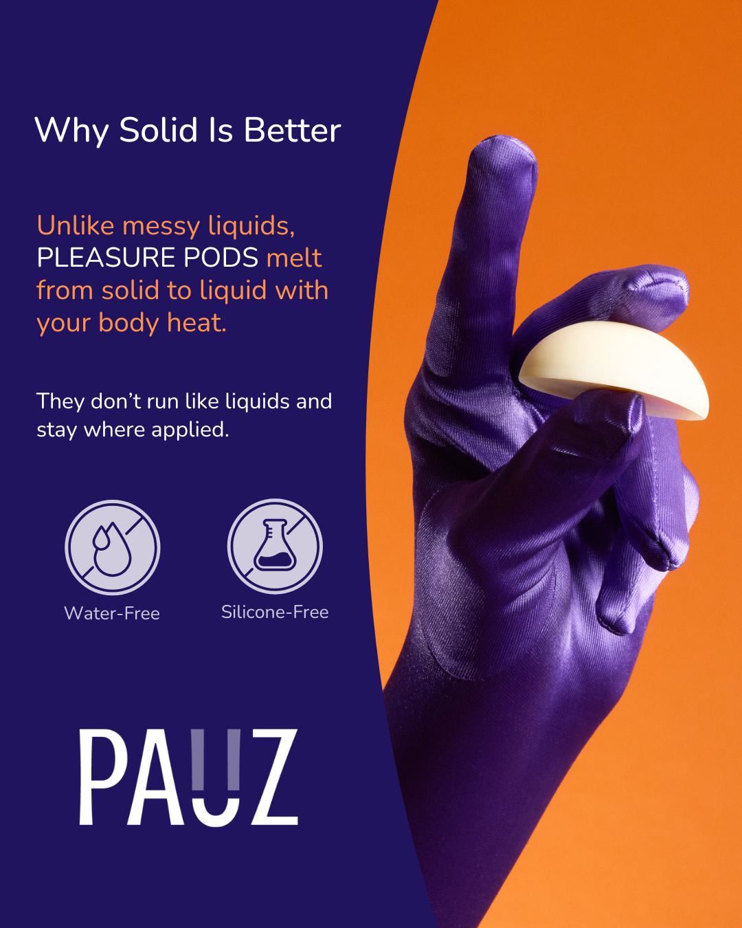 A hand holding a pleasure pod.