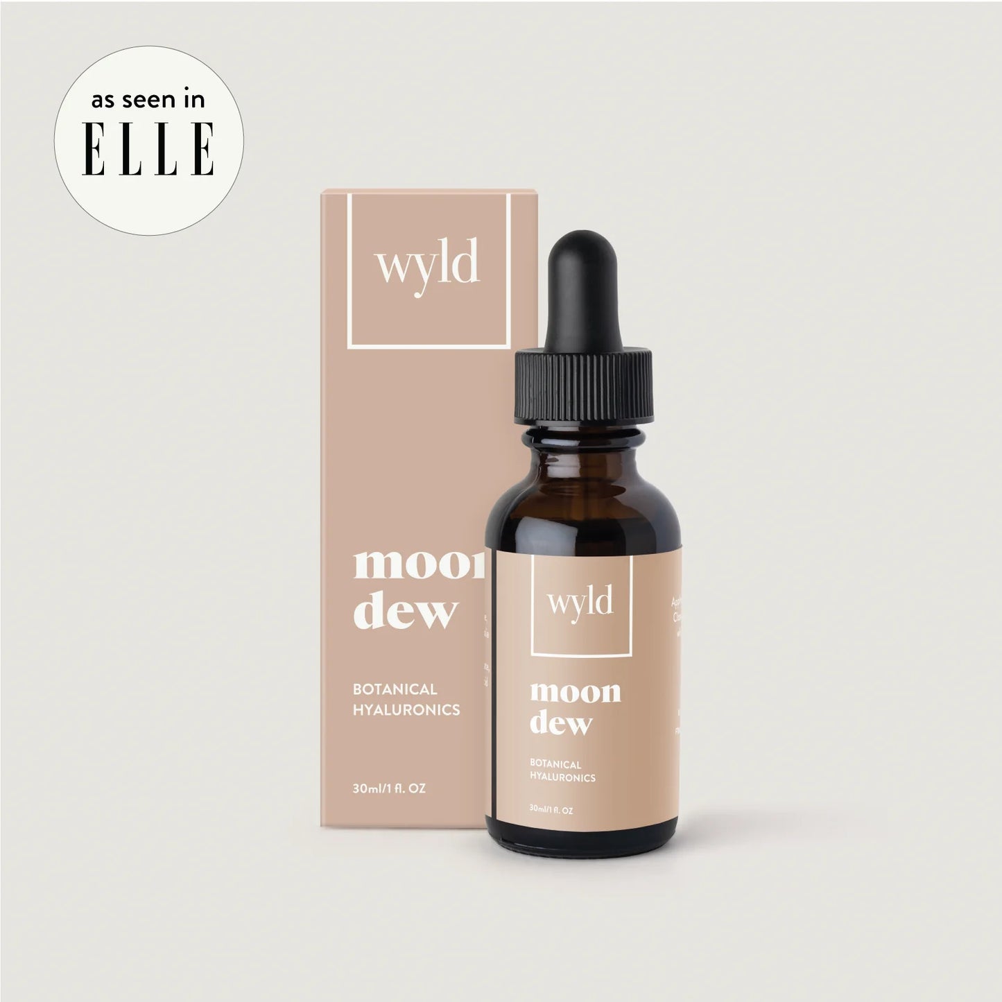A small bottle of Moon Dew Serum by Wyld.